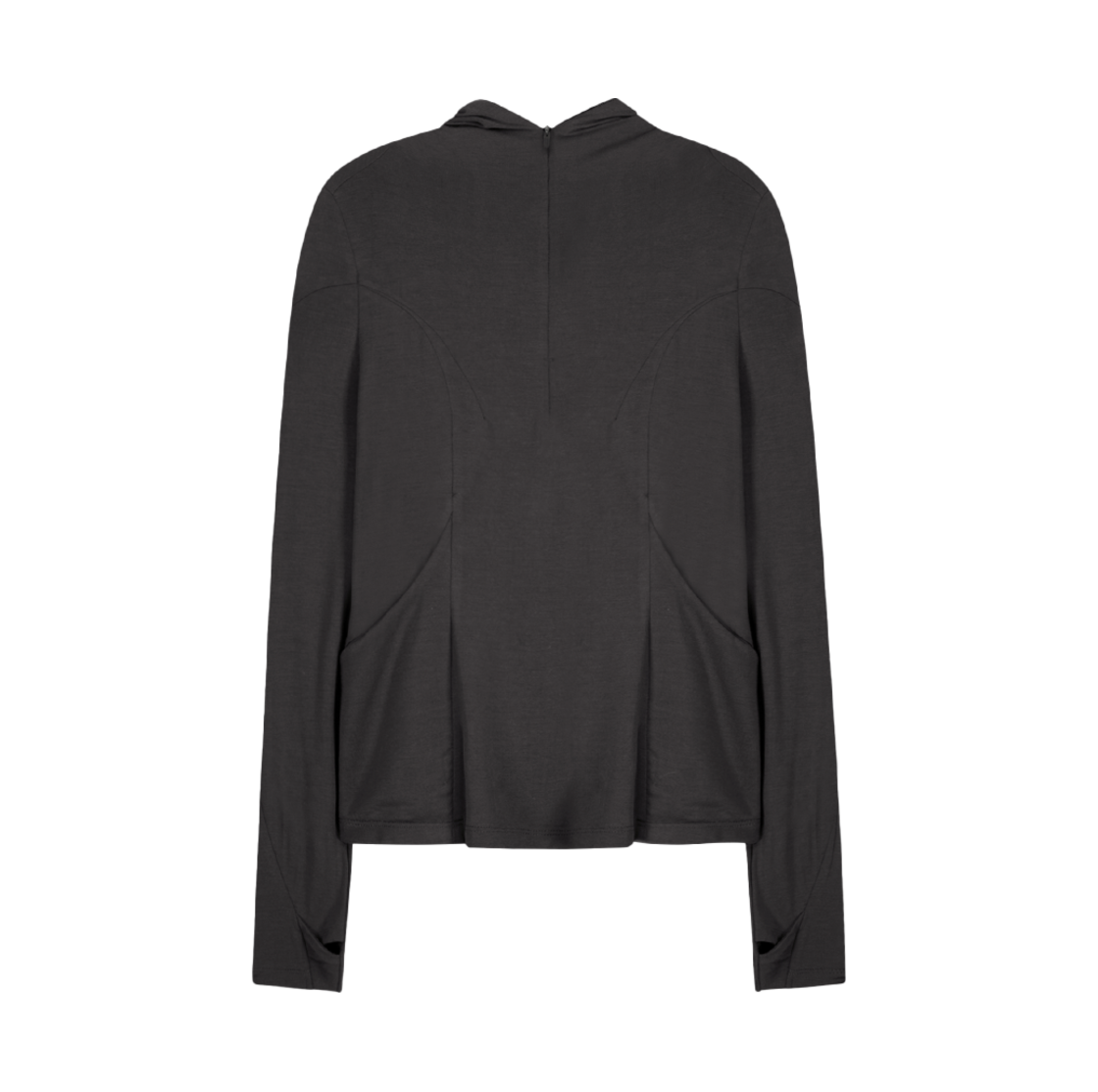 25SS-TS03-CC OJOS Half Full Zipper Hoodie Charcoal