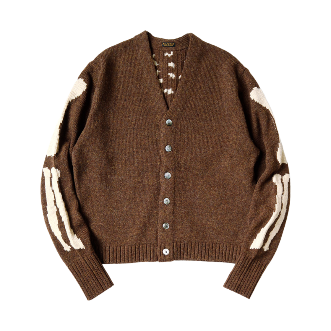 캐피탈 5G 울 본 숏 가디건 브라운(Kapital 5G Wool Bone Short Cardigan Brown)