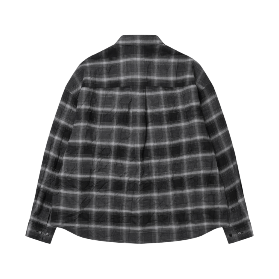 준지 링클 체크 오버핏 셔츠 애쉬 - 25SS(Juun.J Wrinkle Check Overfit Shirt Ash - 25SS) - 2