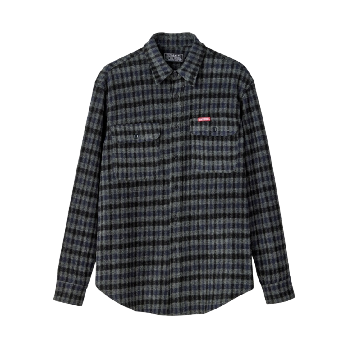 히스테릭 글래머 더 히스테릭 우먼 워크 셔츠 네이비(Hysteric Glamour The Hysteric Woman Work Shirt Navy) - 2