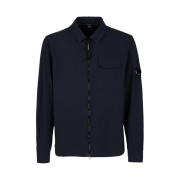 C.P. Company Gabardine Zipped Shirt Eclipse Blue - 23SS