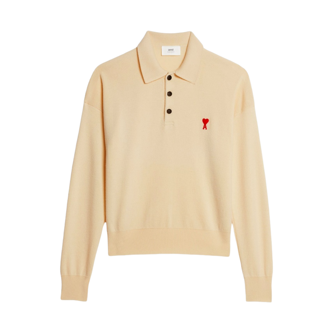 아미 스몰 하트 로고 울 폴로 바닐라(AMI de Coeur Wool Polo Vanilla) - 1