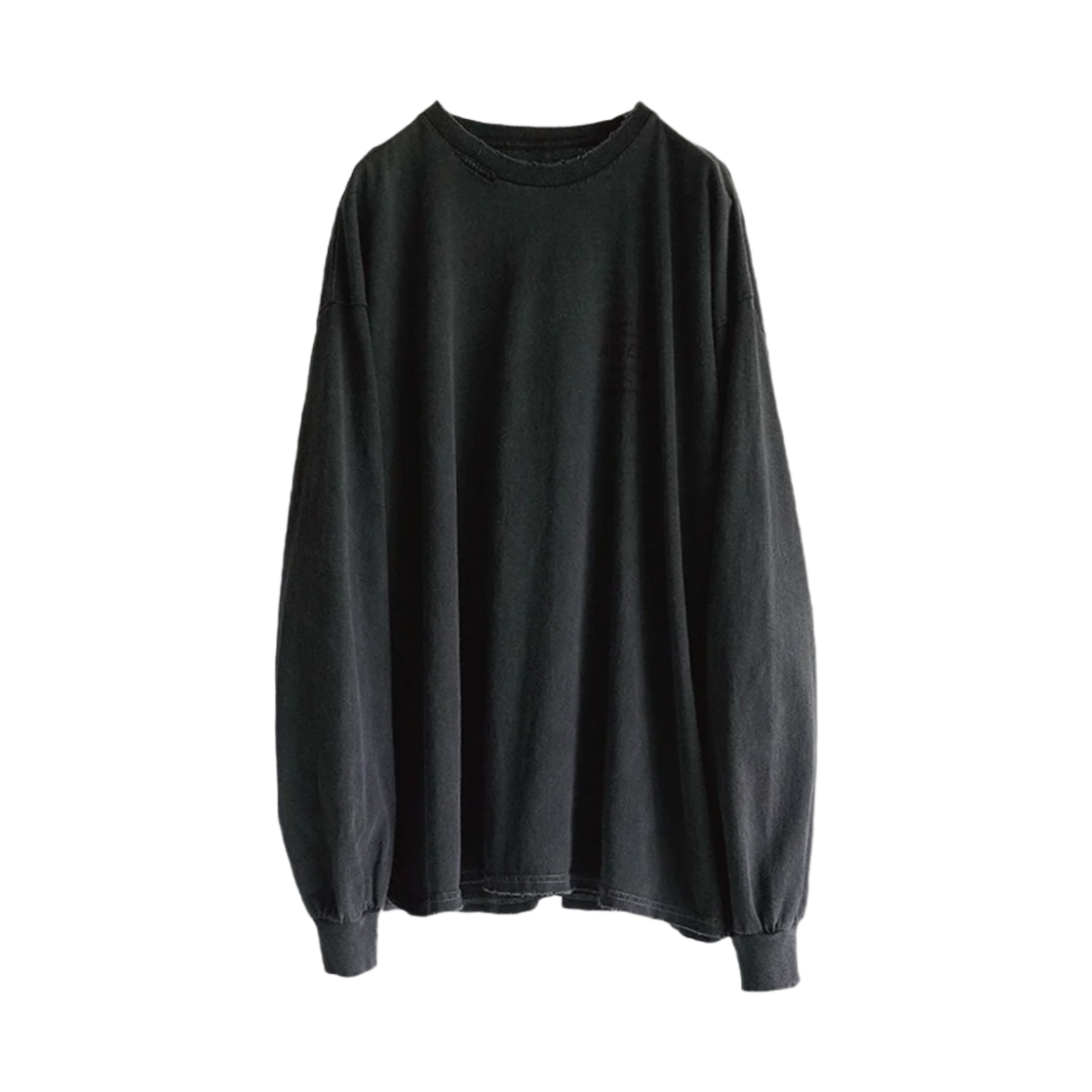 ANC-CT58-3 Ancellm Logo LS T-Shirt F.Black