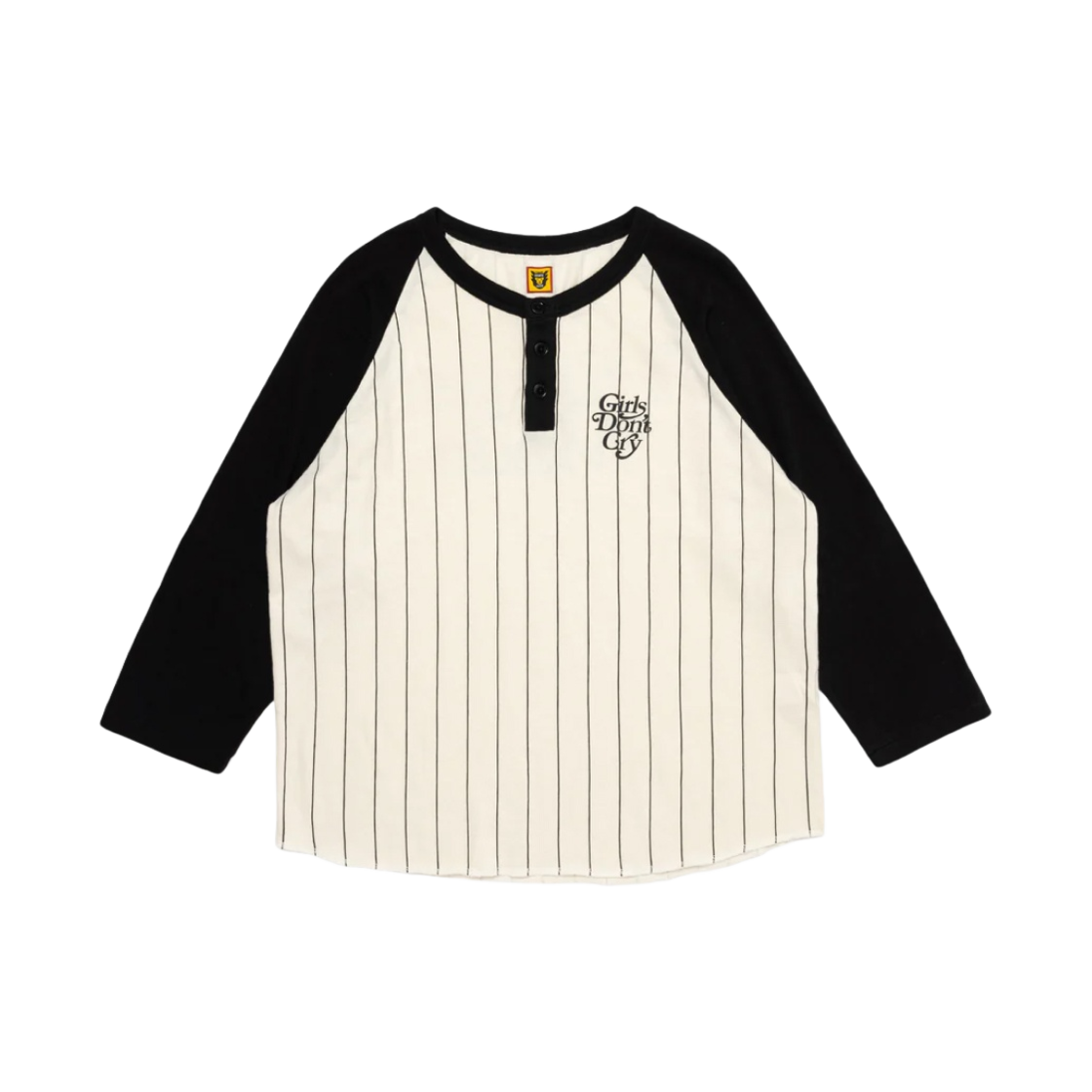 XX26CS006 Human Made x Verdy Girls Don't Cry Baseball 3/4 T-Shirt Black