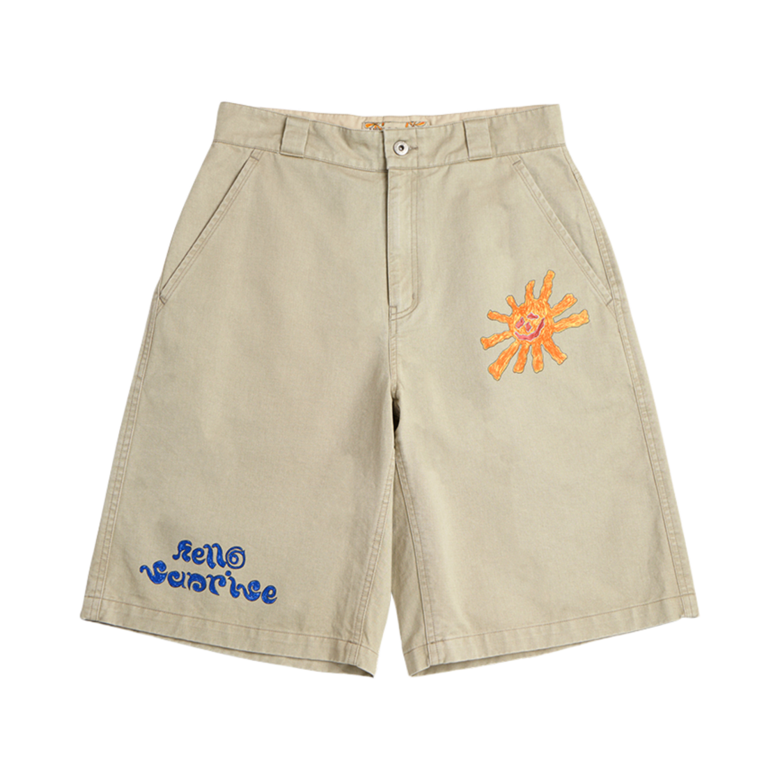 헬로선라이즈 x 행크 워시드 버뮤다 팬츠 베이지(HS x Hank Washed Bermuda Pants Beige)