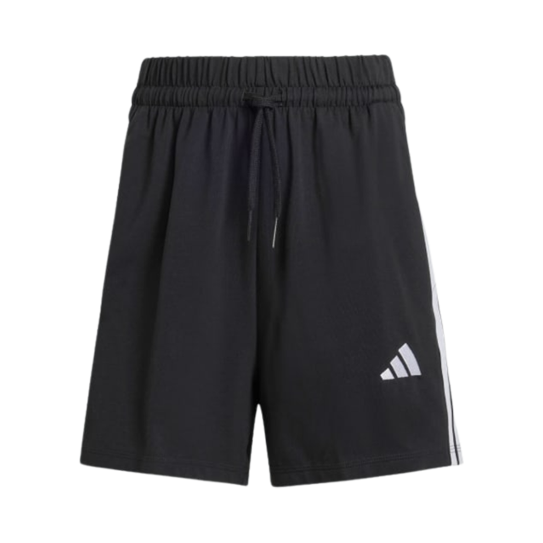 JD0908 (W) Adidas Essentials 3-Stripes Cotton Shorts Black White - KR Sizing