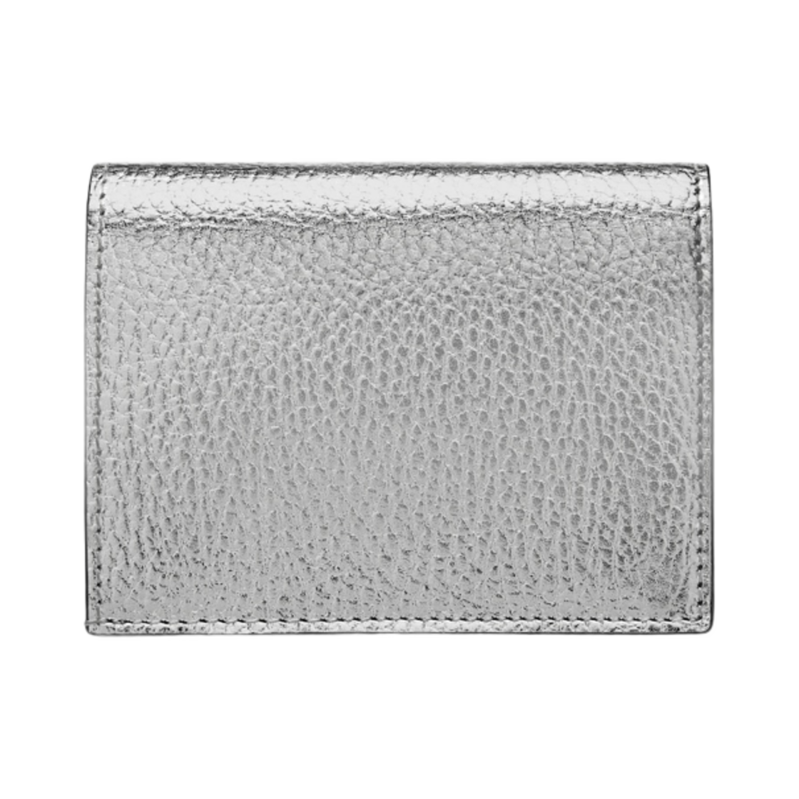 구찌 GG 마몽 카드 케이스 지갑 메탈릭 실버 레더(Gucci GG Marmont Card Case Wallet Metallic Silver Leather) - 3