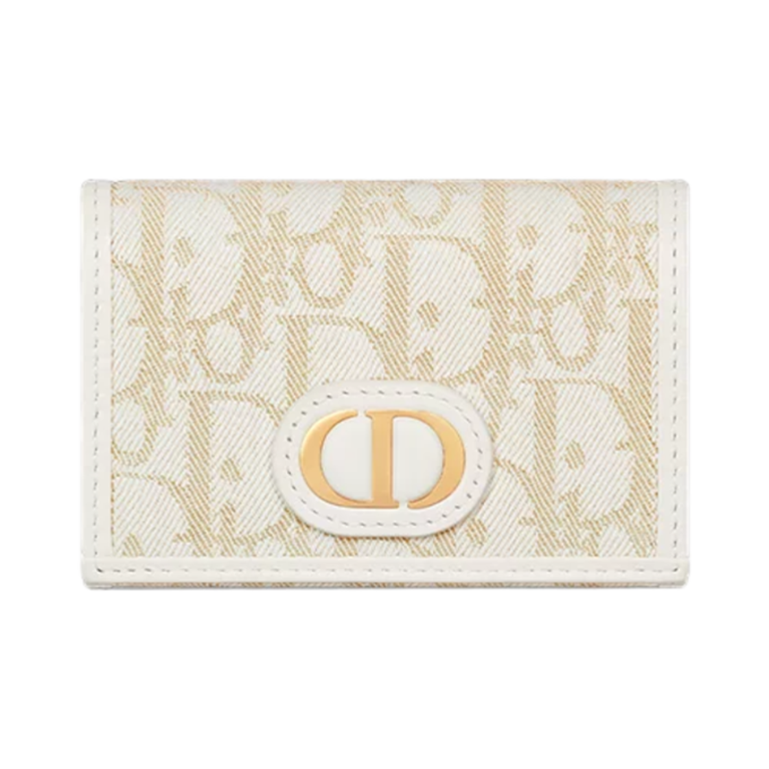디올 골드 톤 오블리크 자카드 30 몽테인 글라이신 월렛 골드(Dior Gold Tone Oblique Jacquard 30 Montaigne Glycine Wallet Gold)