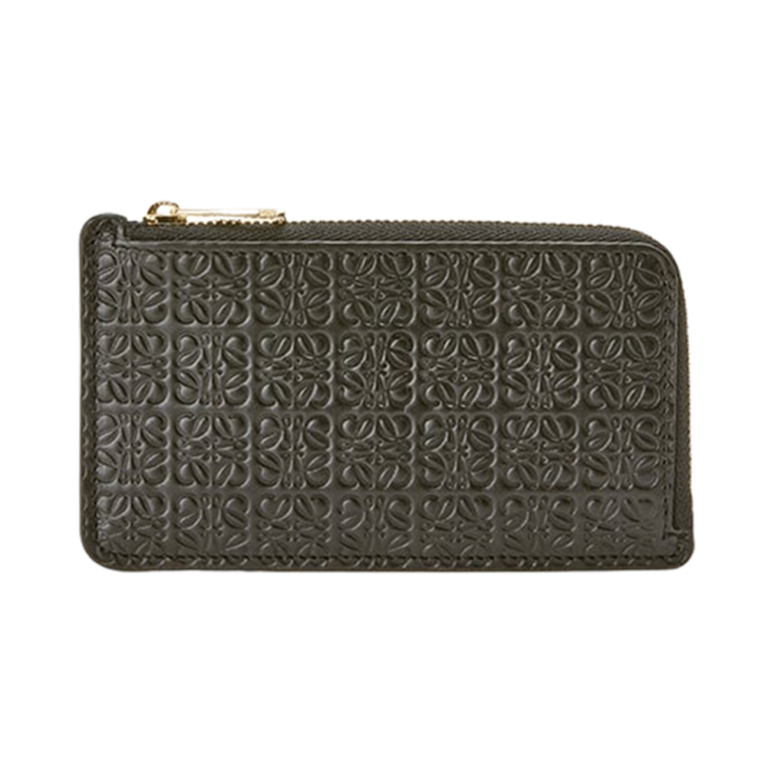 로에베 리피트 코인 카드 홀더 인 엠보스 실크 카프스킨 블랙 | Loewe | KREAM