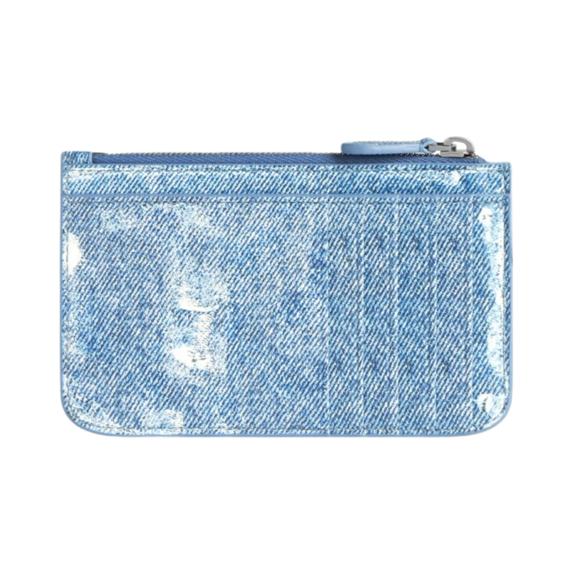 발렌시아가 데님 프린트 캐쉬 라지 롱 코인 카드 홀더 블루(Balenciaga Cash Large Long Coin and Card Holder in Denim Print Blue) - 2