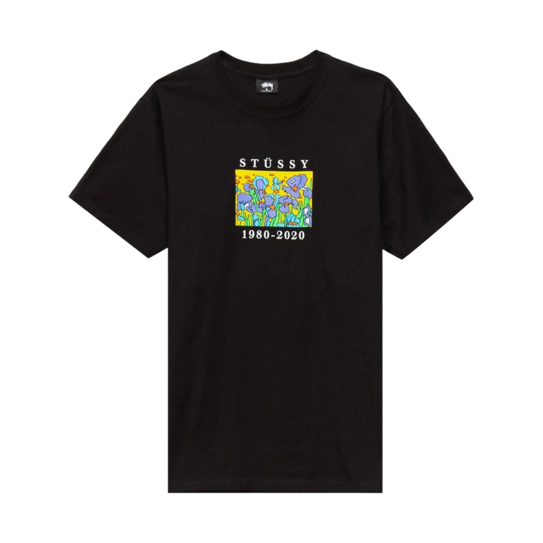 스투시 아이리스 티셔츠 블랙(Stussy Irises T-Shirt Black) - 1
