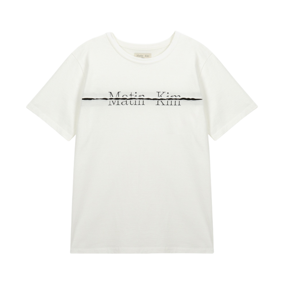 (W) 마뗑킴 커티드 로고 레이어드 탑 화이트((W) Matin Kim Cutted Logo Layered Top White) - 1