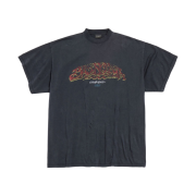 Balenciaga Offshore Oversized T-Shirt Black Faded