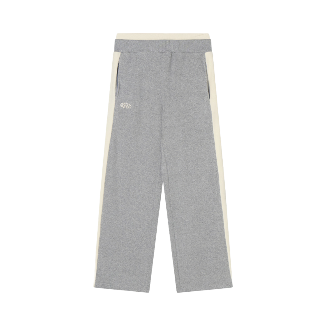 LPT-WD-FLC-TRK-MGY Menasoo Fleece Track Wide Pants Melange Gray