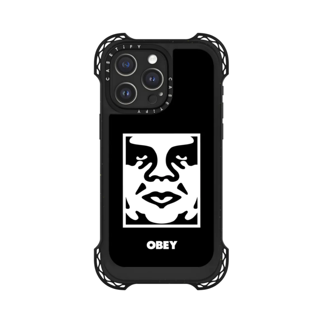 케이스티파이 x 오베이 아이폰 맥세이프 아이콘 페이스 울트라 바운스 케이스 블랙