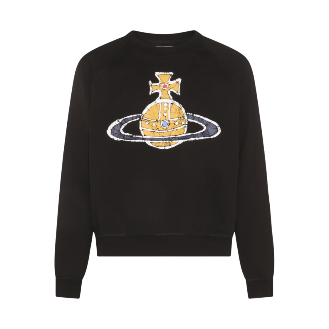 3I01000L-J0006-N401 Vivienne Westwood Time Machine Raglan Sweatshirt Black