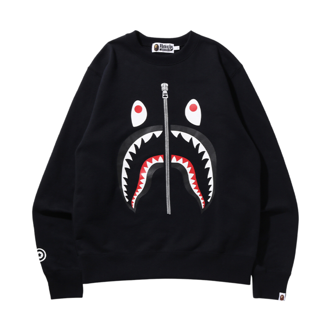0ZXSWM113013I BAPE Shark Crewneck Black