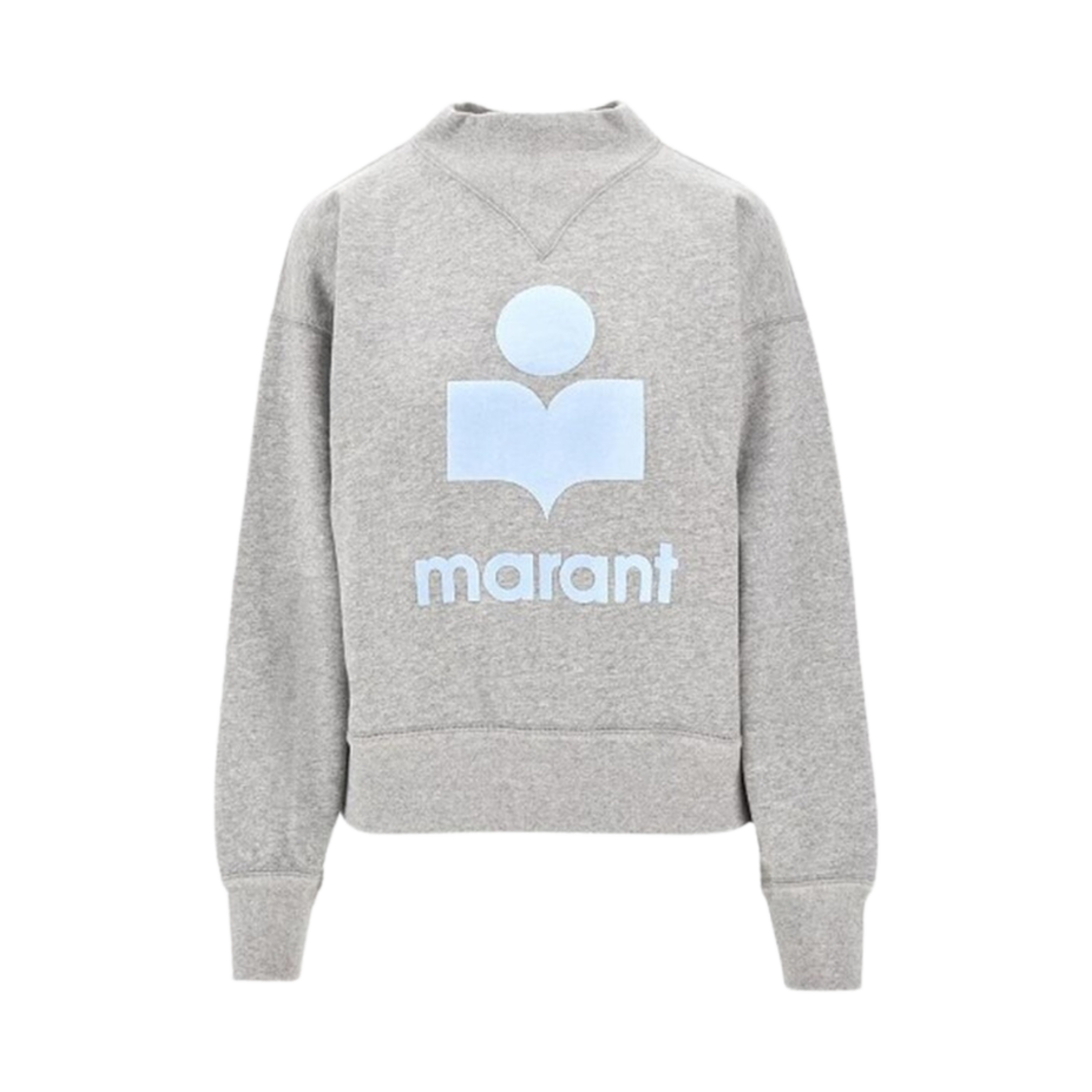 SW0003FA-A1M07E-GYIB (W) Isabel Marant Moby Logo Sweatshirt Grey Ice Blue - 23SS