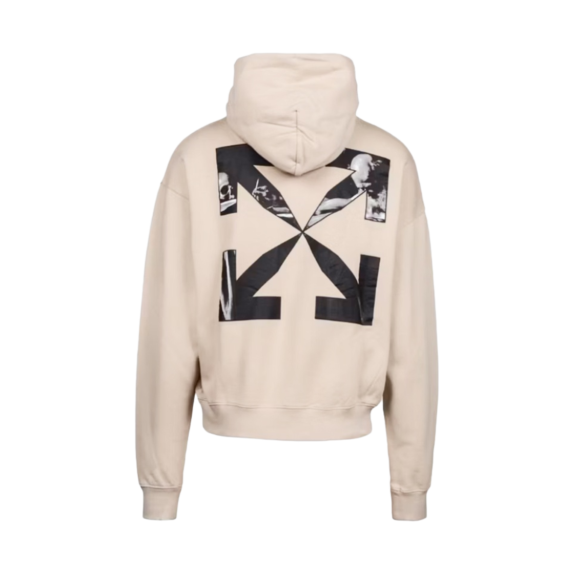 오프화이트 카라바지오 애로우 오버 후드 베이지(Off-White Caravaggio Arrow Over Hoodie Beige) - 2