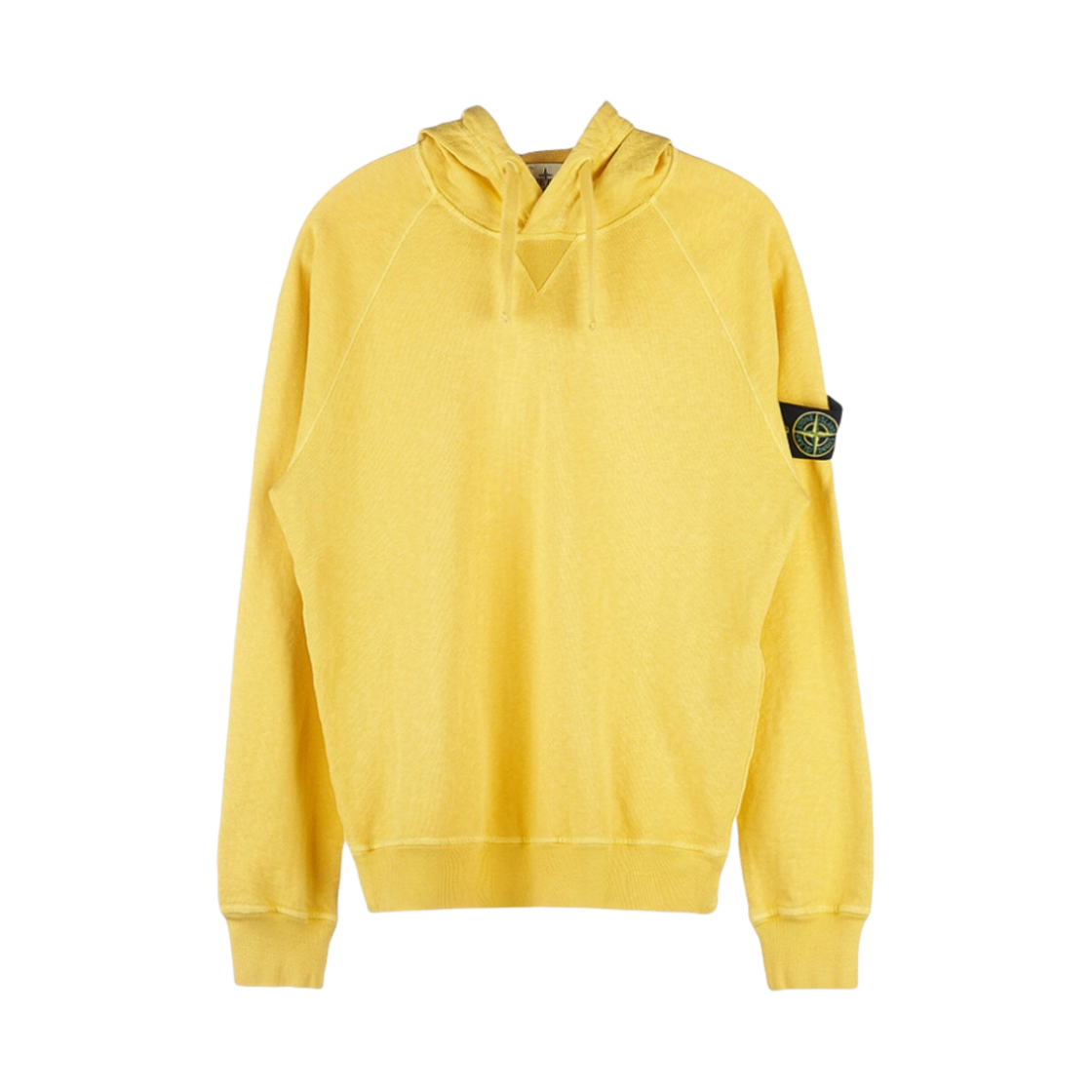 781562160-V0130 Stone Island 62160 Malfile Fleece Garment Dyed Hooded Sweatshirt Yellow - 23SS