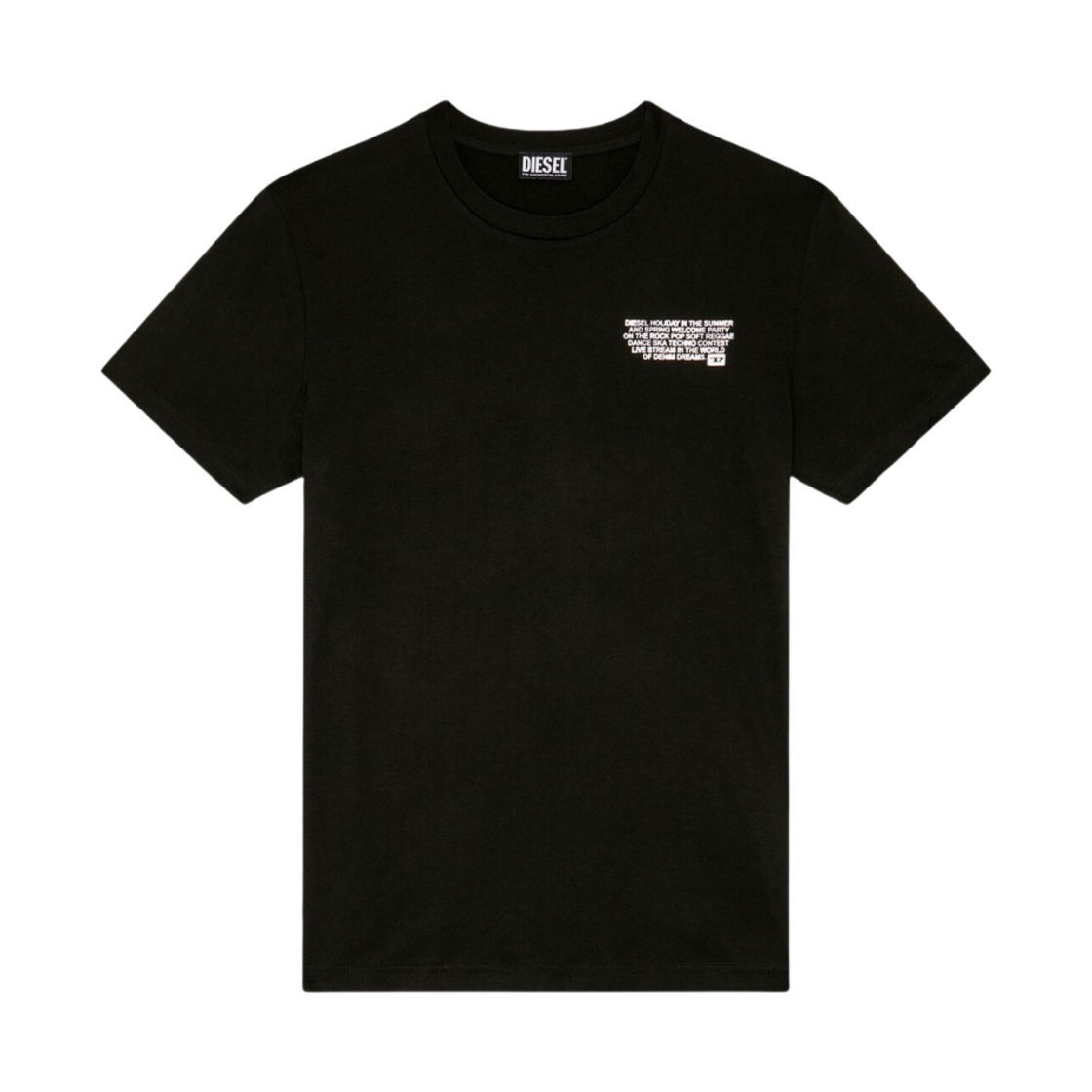 디젤 T-디에고어-K57 디젤 홀리데이 로고 프린트 티셔츠 블랙(Diesel T-Diegor-K57 T-Shirt with Diesel Holiday Logo Print Black) - 2