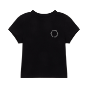 (W) Matin Kim Matin Circle Logo Crop Top Black