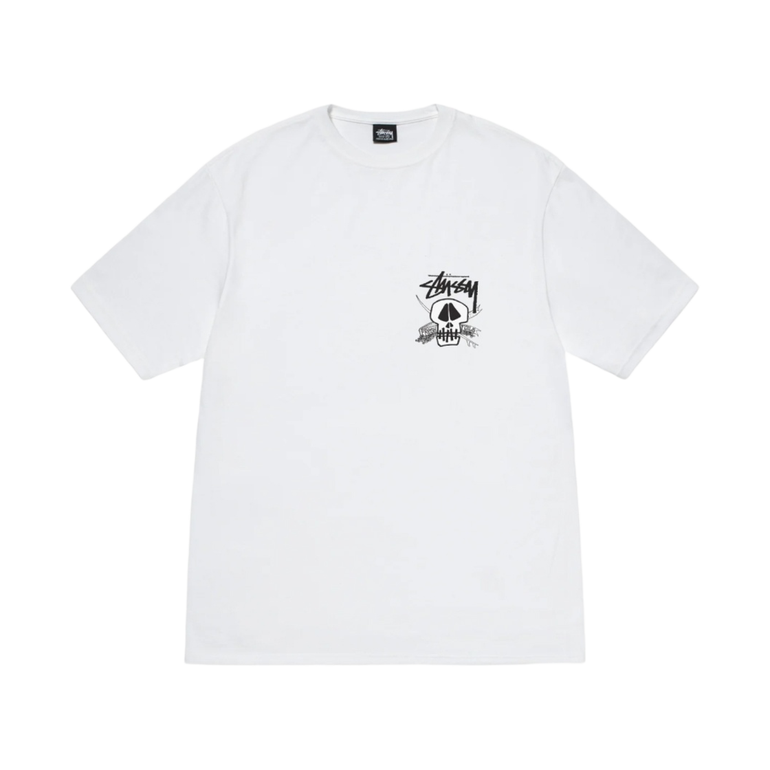 1991 Stussy FLEUE PRINTED Tee ホワイト 스투시 프레쉬 포일즈 티셔츠
