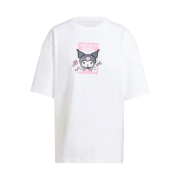 (W) Adidas x Hello Kitty Kuromi Graphic Oversized T-Shirt White - KR Sizing