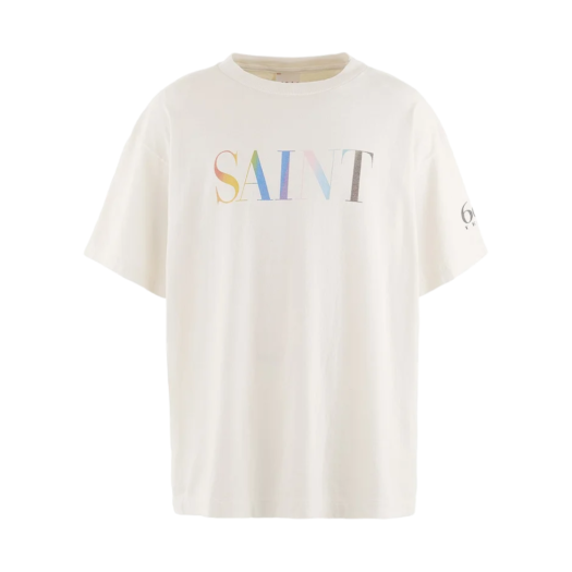 YS1-0000-007 Saint Mxxxxxx Rainbow Saint S/S T-Shirt White - 24AW
