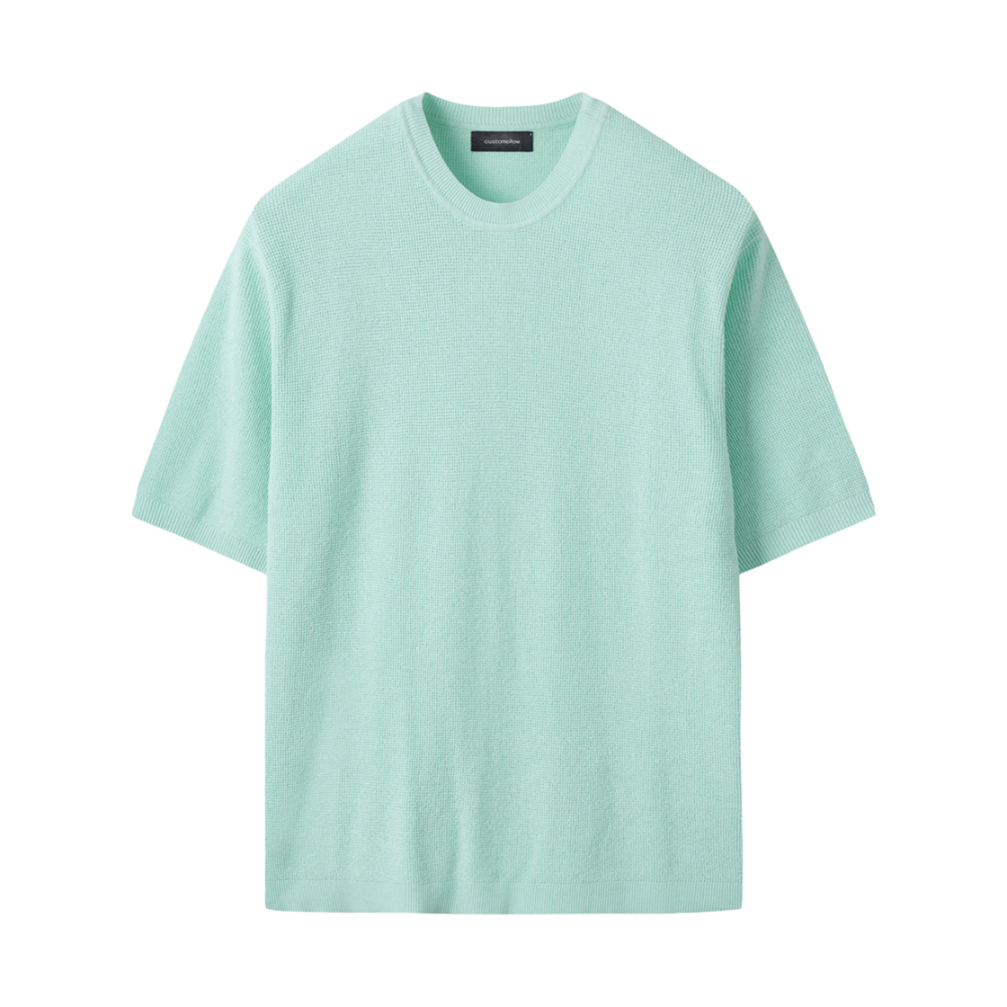 CWWAM25421MIX Customellow Soft Half Round Neck Sweater Mint