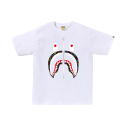 BAPE Neon Camo Shark T-Shirt White