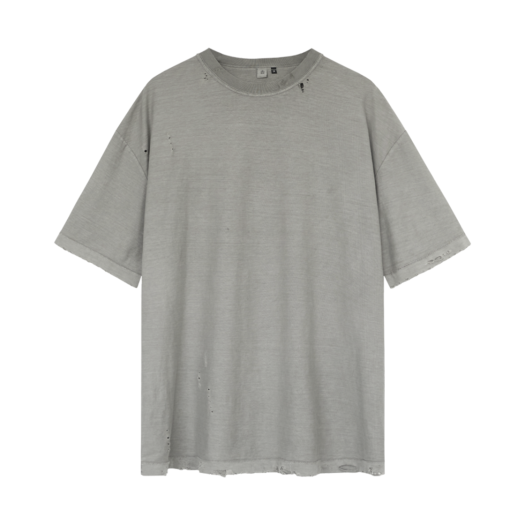 PL5PTS0429AV Polyteru Reversed 1/2 Tee Hard Damaged Ver. Vintage Gray