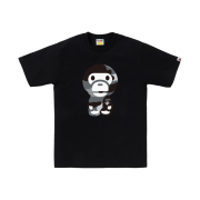 BAPE Giant 1st Camo Big Baby Milo T-Shirt Black Gray
