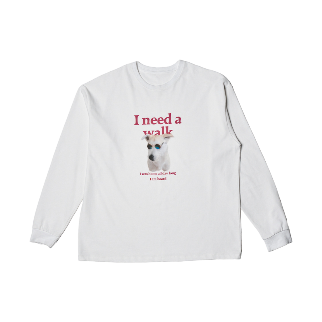 브로큰비트 아이 니드 어 워크 롱슬리브 화이트(Broken Beat I Need A Walk Long Sleeve White)