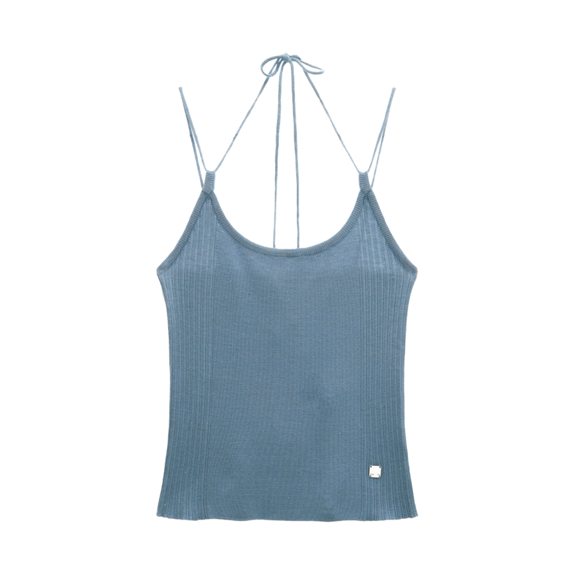 MK2434PO013MSK (W) Matin Kim Strap Halter Neck Knit Top Sky