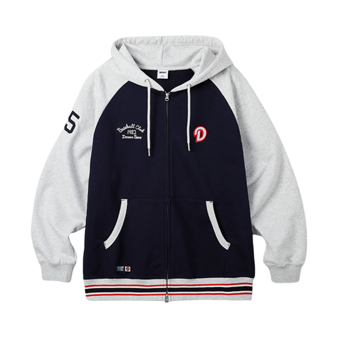 두산 베어스 x 스파오 배색 후드 집업 믹스(Doosan Bears x Spao Color Hoodie Zip Up Mix)