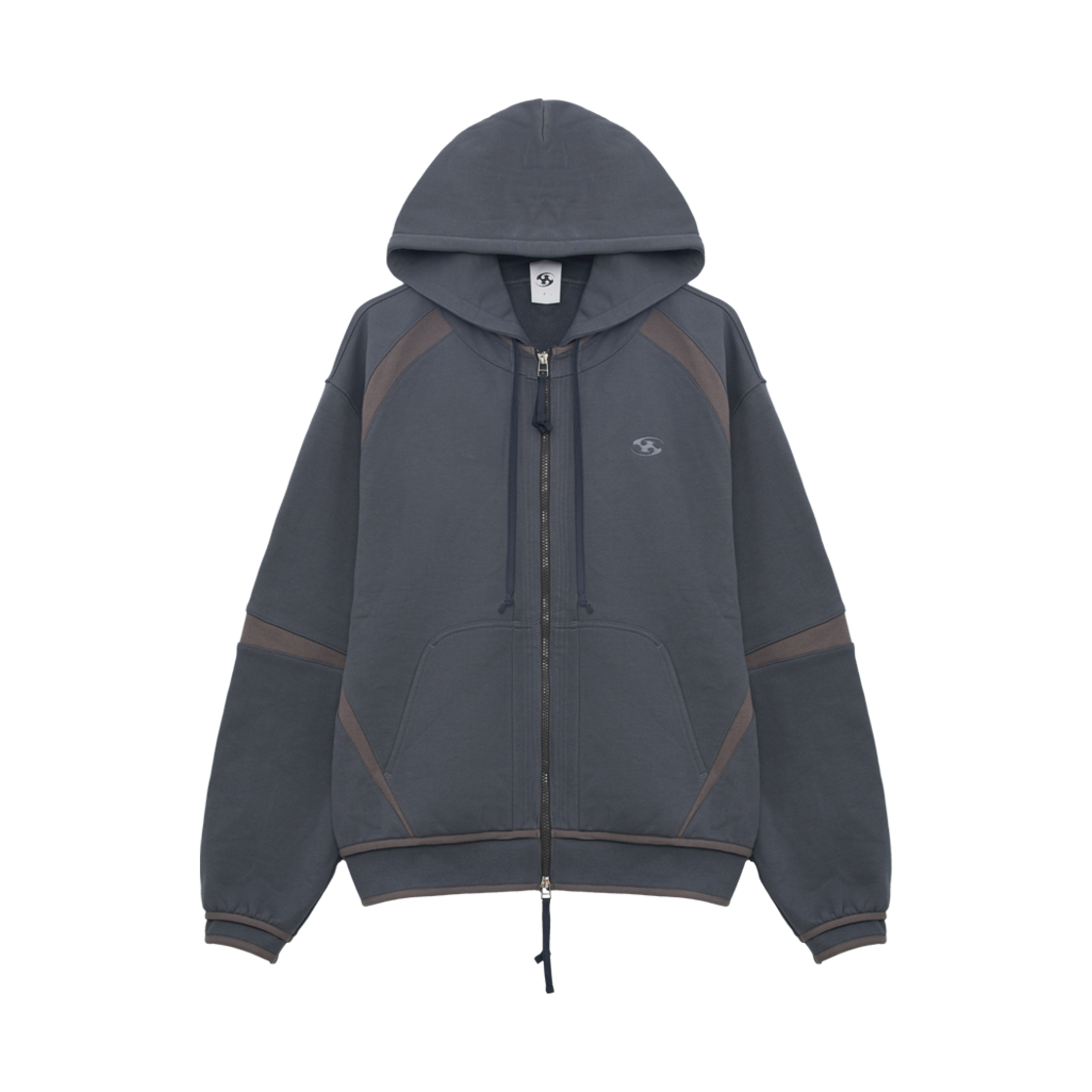 산산기어 오블리크 후디 집업 미드나잇 블루