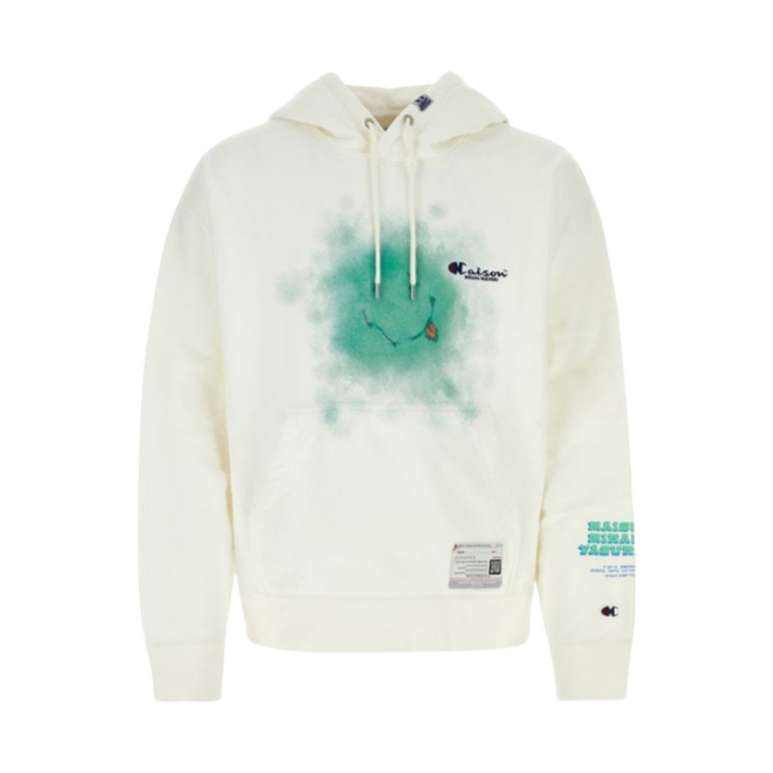 메종 미하라 야스히로 x 챔피온 그래픽 프린티드 후드 화이트(Maison Mihara Yasuhiro x Champion Graphic Printed Hoodie White) - 1