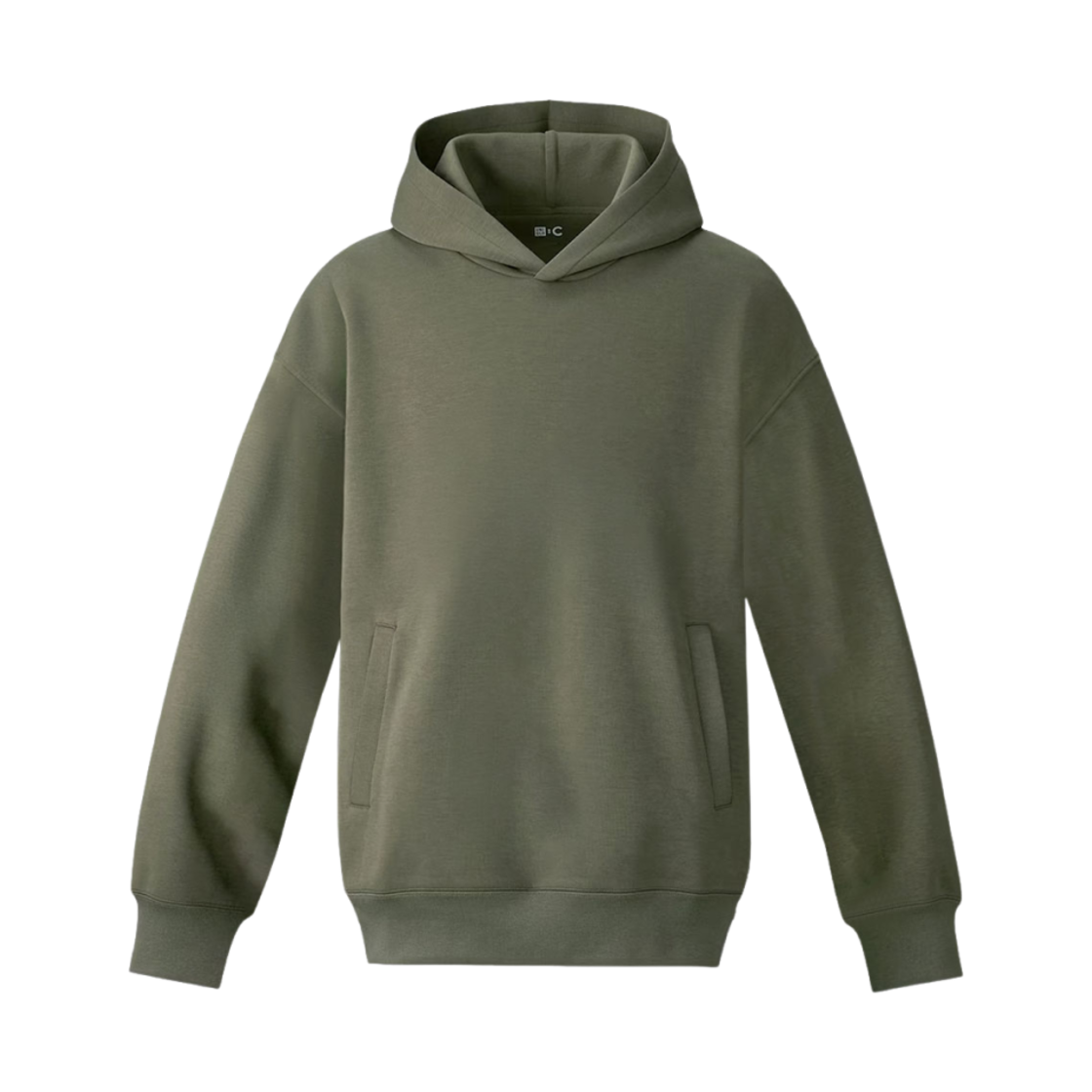 유니클로 C 스웨트 오버사이즈 풀오버 후드 올리브 - KR(Uniqlo C Sweat Oversized Pullover Hoodie Olive - KR) - 1