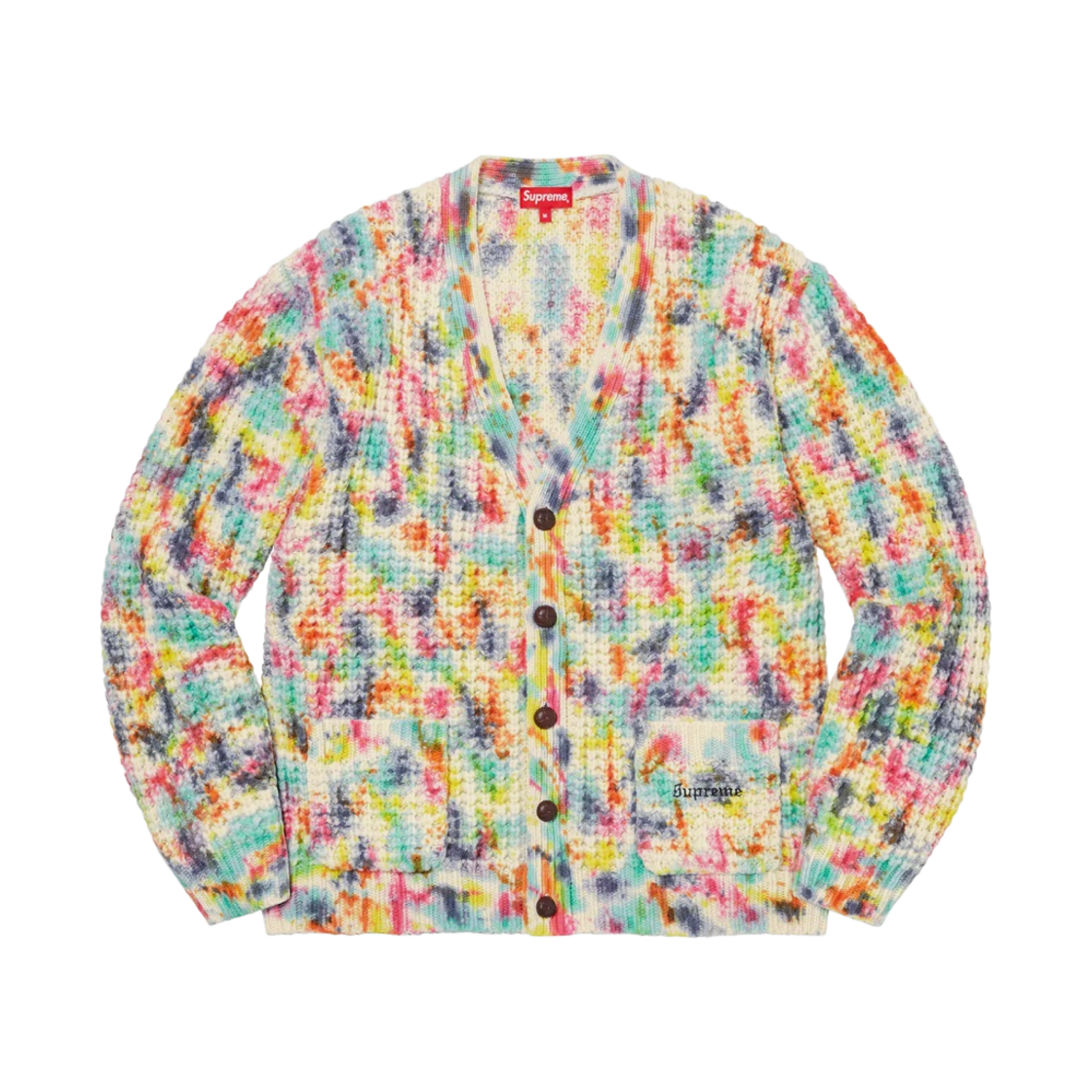 - Supreme Waffle Knit Cardigan Tie-Dye - 21FW