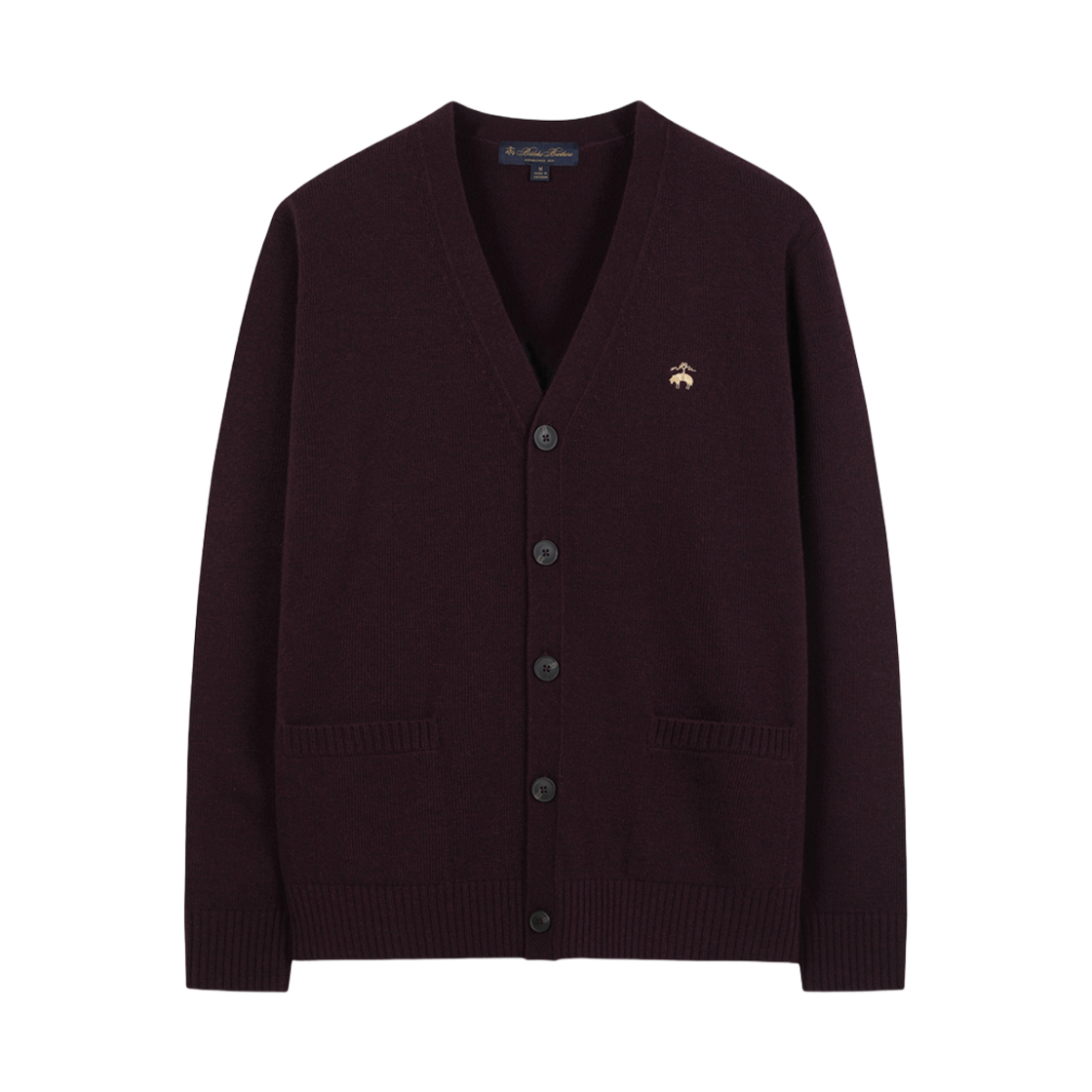 브룩스 브라더스 울 로고 가디건 버건디(Brooks Brothers Wool Logo Cardigan Burgundy)