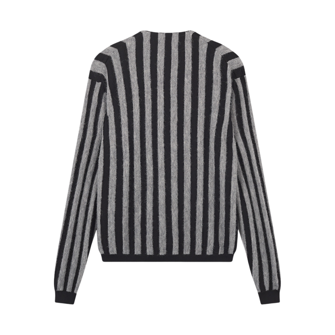 메종 키츠네 스트라이프 컴포트 가디건 블랙 스톤 스트라이프(Maison Kitsune Striped Comfort Cardigan Black Stone Stripes) - 2