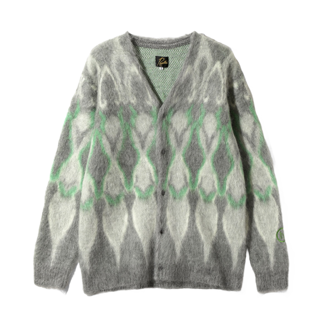 니들스 x 히든 모헤어 가디건 그레이 그린(Needles x Hidden Mohair Cardigan Grey Green)