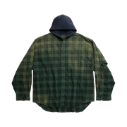 Balenciaga Oversized Hooded Shirt Green