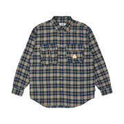 Palace Cargo Pocket Flannel Shirt Blue - 21FW