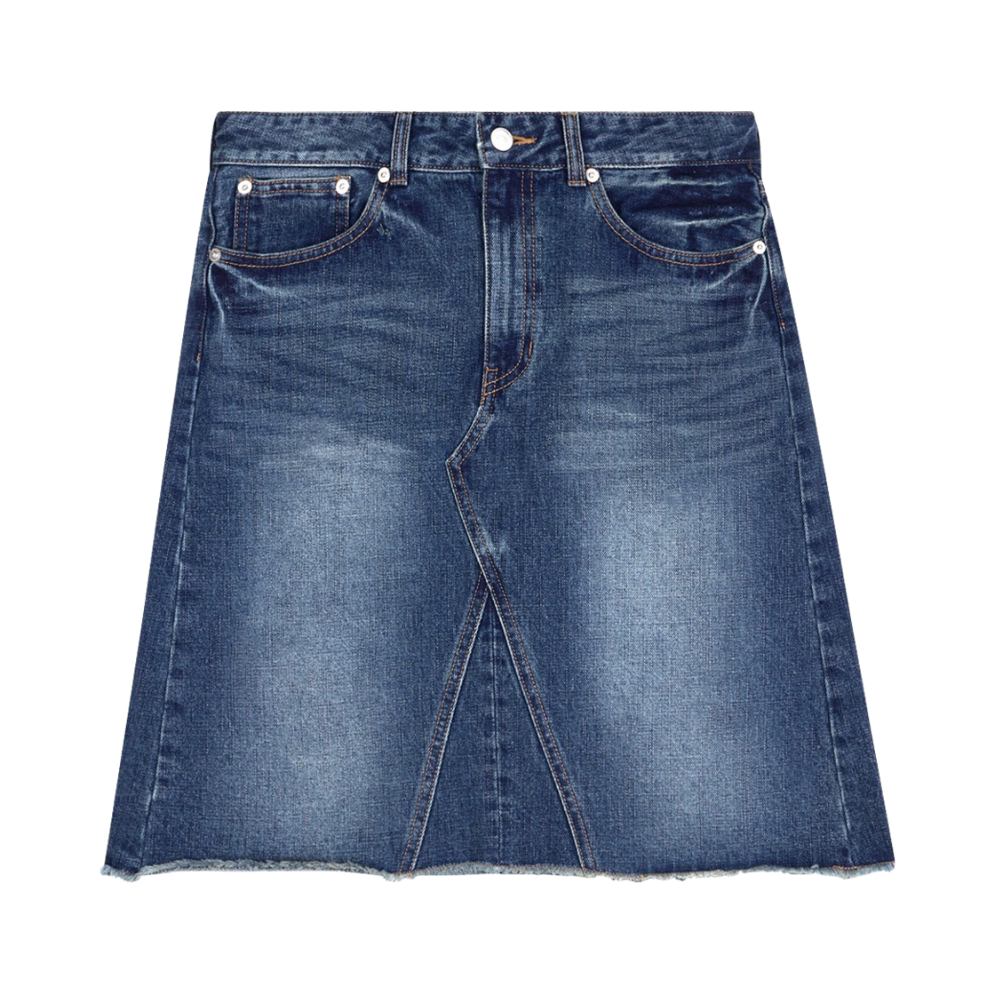 saf00462 Safarispot Authentic Washing Denim Skirt - Blue