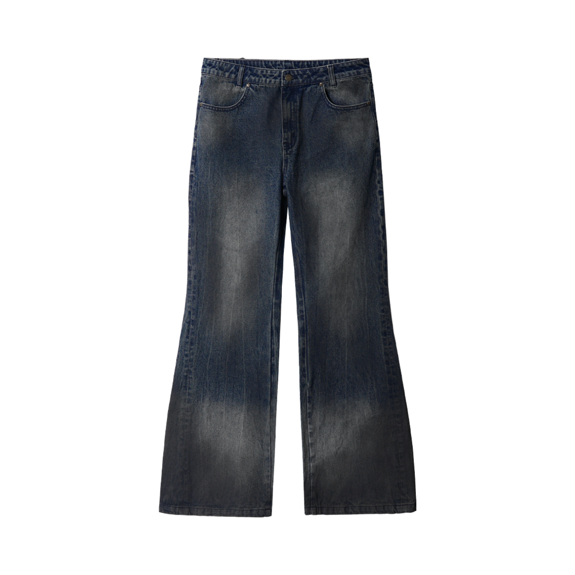 멜로우 더티 워시드 플레어 데님 팬츠 블루(MELLOW Dirty Washed Flare Denim Pants Blue)