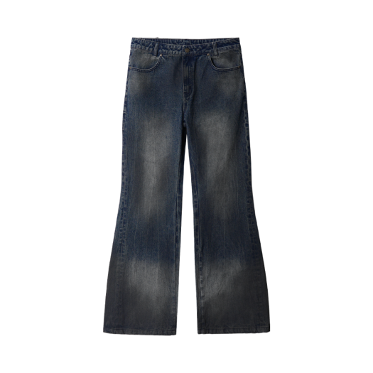 ML252DLP01MBLM MELLOW Dirty Washed Flare Denim Pants Blue