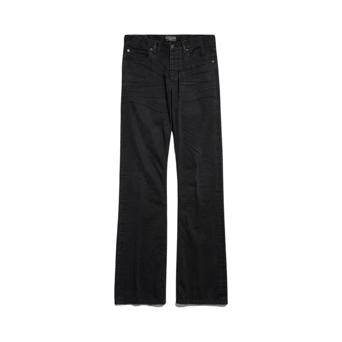 794047TQW541071 (W) Balenciaga Low Waist Straight Pants Black
