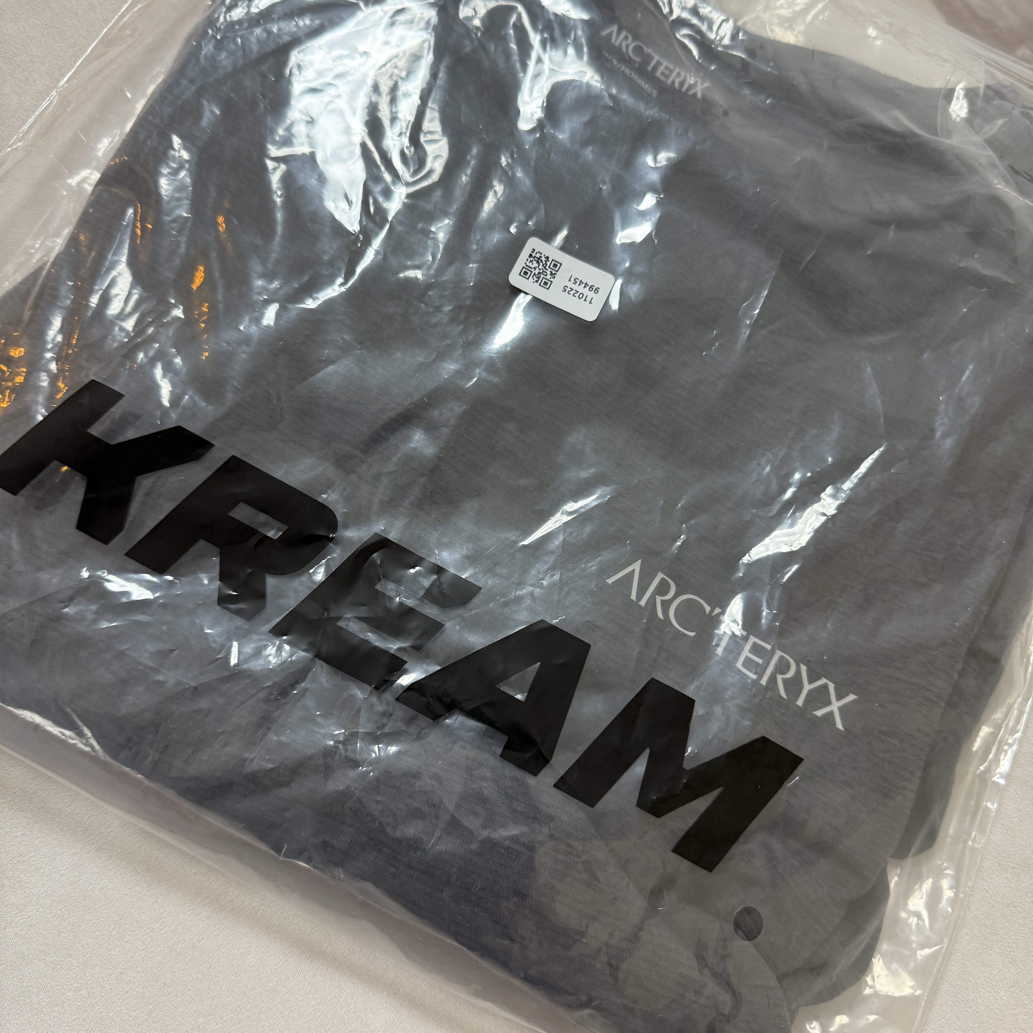 Arc'teryx Cormac Arc'Bird Logo SS T-Shirt Black Heather 착용 스타일 - 2